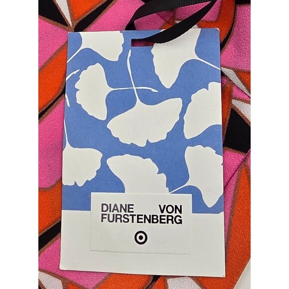 Women's - DVF for Target 90's Shift Pink Modern Geo Mini Dress, Size 00 - Picture 5 of 10